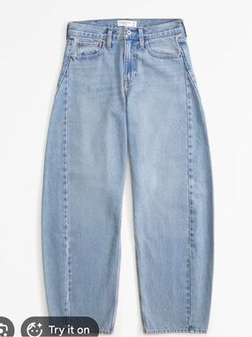 Abercrombie & Fitch Mid Rise Barrel Jean